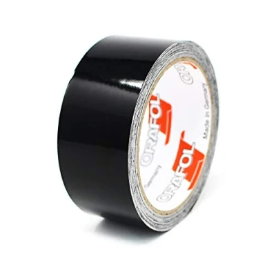Image of 10 Metre Finest Folia Decorative Strips for Car, Motorcycle, Boat, Model Making, Choice of Colours, Strips, Side Adhesive (Black Gloss, 40 mm Width)