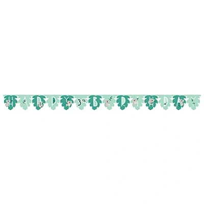 Image of Amscan 122717 Koala Kids Birthday Party Add an Age Letter Banner Decoration 3.2m
