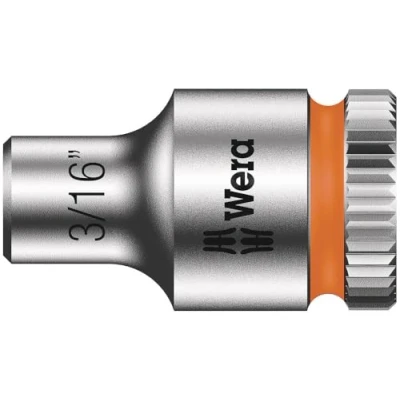 Image of Wera 05003514001 3/16 Inch 8790 HMA Zyklop Socket with Hexagon Drive Silver