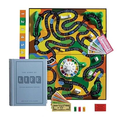 Image of The Game Of Life Vintage Bookshelf Edition Board Game, 2 to 6 Players, Ages 9 and Up