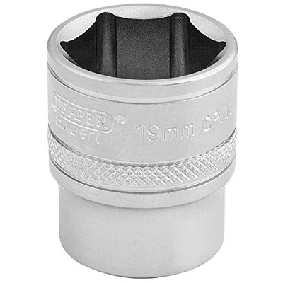 Image of Draper 6 Point Metric Socket, 3/8&quot; Sq. Dr., 19mm