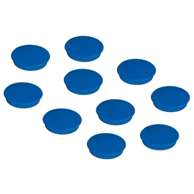 Image of Tacking Magnet Size 32 MM Adhesive Force: 800g Blue 10 Pieces