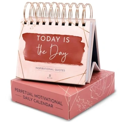 Image of RYVE Motivational Desk Calendar, Inspirational Quotes for Desk, Decor Women, Office Women Accessories Office, Gifts Daily Calendar