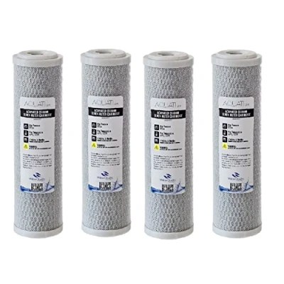 Image of 4X Aquati Activated Carbon Block 10 Standard CTO Water Filter for Reverse Osmosis, HMA and Drinking Purification Systems.