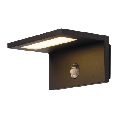 Image of SLV ANGOLUX Sensor WL Walls, Paths, entrances, LED spot, Surface Mounted Light Outdoor, Garden lamp / IP44 3000K 9.8W 560lm Anthracite 100 Degrees, Aluminium, 9.8 W