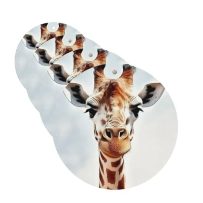Image of Car Air Fresheners 4Pcs Clever Giraffe Freshener for Women Cute Interior Accessories Hanging Cars Mirror Men