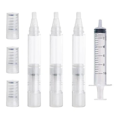 Image of Fotrsta Paint Touch up Pen Empty Oil Transparent Fillable Brush Tube for Interior to Drywall Wall Cabinets Furniture Wood,4pcs