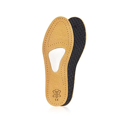 Image of Orthotic Leather Shoe Insoles For Morton&#039;s Neuroma And Forefoot Pain, With Metatarsal Arch Support Cushion, Men &amp; Women, Kaps Allevia , Beige, 42 EUR / 8 UK