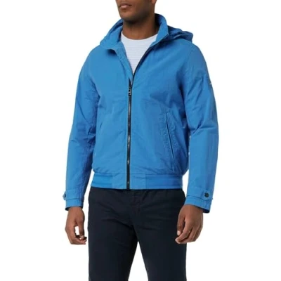 Image of Tommy Hilfiger Men Regatta Jacket for Transition Weather, Blue (Shocking Blue), S