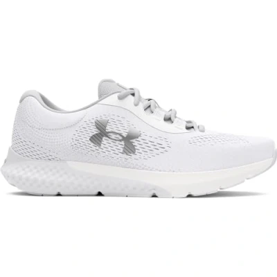 Image of Under Armour Charged Rogue 4 Neutral running shoes, Women&#039;s, Size: 3.5, White/halo gray/metallic silver Textile/synthetics