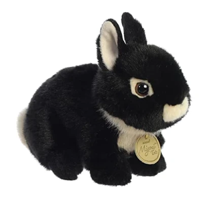 Image of Aurora Miyoni Tots 7.5&quot; Netherland Dwarf Bunny Black