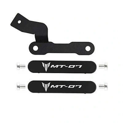 Image of Oldbones Aluminum Footrest Cover Passenger Footpeg Removal Delete Kit With Screws For MT07 FZ07 2014 2017 in Black