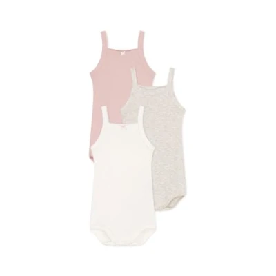 Image of Petit Bateau BÉBÉ Bretelles 3 PACK Body for kids, Size: 12m, Montelimar chine/saline/marshmallow