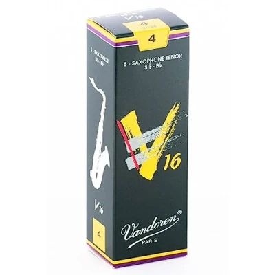 Image of Vandoren V16 Tenor saxophone reeds, box of 5 Strength 4