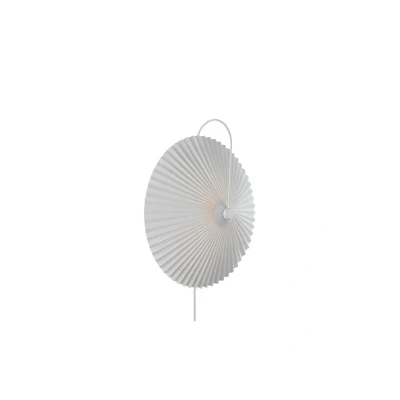 Image of Nordlux Nadia wall light, pleated lampshade, white