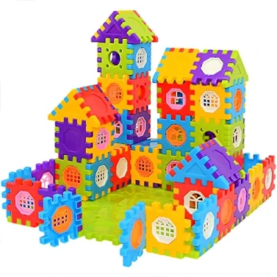 Image of TOMYOU Building Blocks for Toddlers &amp; Kids 160 Pcs Jumbo Toy Sets STEM Toys Interlocking and Kids, Blue,green,purple,red