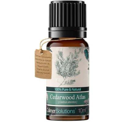 Image of Calmer Solutions Cedarwood Atlas 10ml Helpful with skin conditions, funal infections, respiratory ,nervous tension , stress Pure 100% UK Sourced Natural Essential Oils Professional or Home use Diffusers, Humidifiers, Candles &amp; More