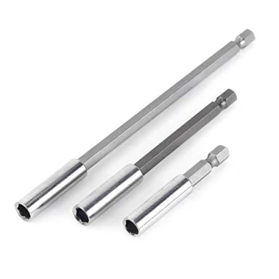 Image of Screwdriver Extension Bar,3pcs Electrical Drill Bar Magnetic Bit Holder 1/4&quot; Shank Tool