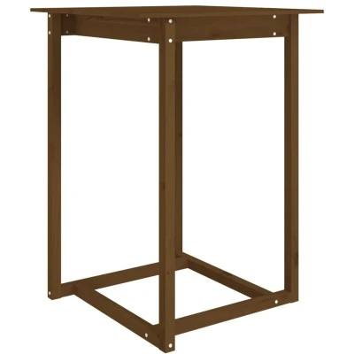Image of vidaXL Bar Table Honey Brown 80x80x110 cm Solid Wood Pine