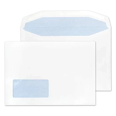 Image of Blake Purely Everyday C5 162 x 235 mm 90 gsm Gummed Mailer Low Window Envelopes (1376) White Pack of 500