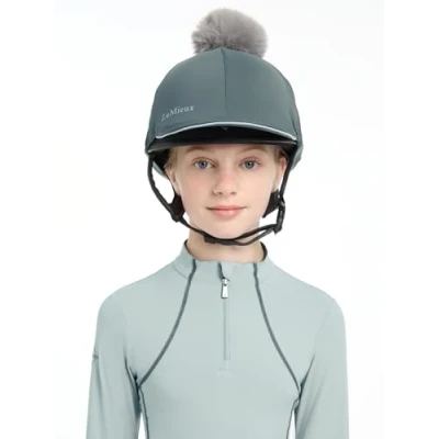 Image of LeMieux Pippa Hat Silk Petrol, One Size