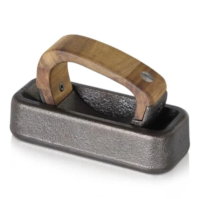 Image of AdHoc MO31 Rocca Cast Iron Acacia Wood Weighing Mortar