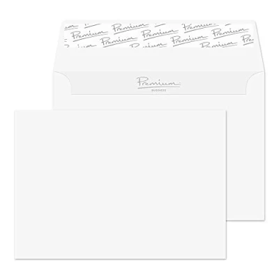 Image of Blake Business C6 114 x 162 mm 120 gsm Peel &amp; Seal Wallet Envelopes (21155) Ice White Wove Pack of 50