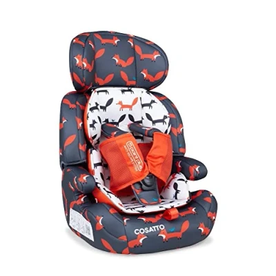 Image of Cosatto Zoomi Car Seat Group 1 2 3, 9 36 kg, Months 12 Years, Forward Facing, Charcoal Mister Fox
