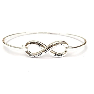 Image of Equilibrium Silver Plated Infinity Bangle Mum