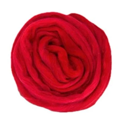 Image of Scarlet Merino Felting Wool for Needle/Wet &amp; Spinning. 25 100 GMS (25 GMS)