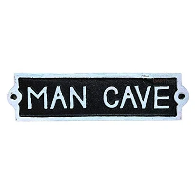 Image of Darthome Ltd New Antique Black Cast Iron Wall Garden Garage Gate Door Sign Plaque Man Cave
