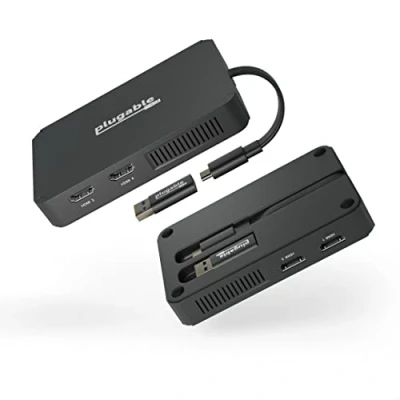 Image of Plugable 4 HDMI Multi Monitor Adapter, USB 3.0 or C to Compatible with Windows and Mac, Quad Adapter Supports 1920x1080@60Hz