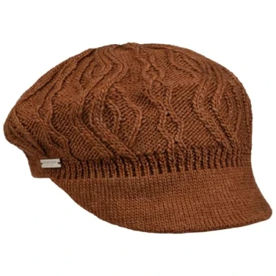 Image of Seeberger Annelie Knit Newsboy Cap Women , Brown, 6 3/4/7 1/2