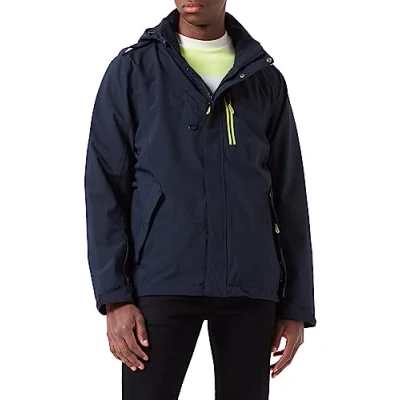 Image of Killtec Men&#039;s functional jacket for dog owners with zip off hood, waterproof KOS 149 MN JCKT, dark navy, XL, 38414 000