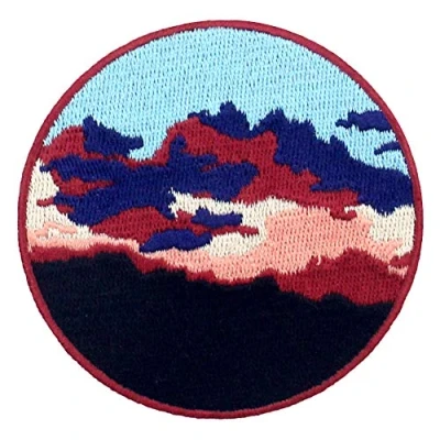 Image of ZEGIN The Evening Sky Explore Outdoor Patch Embroidered Applique Badge Iron On Sew Emblem