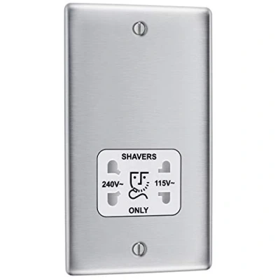 Image of BG Electrical 115 and 240 Volts Dual Voltage Shaver Socket