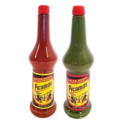 Image of PICAMAS SALSA BRAVA HOT SAUCE 200g GREEN BOTTLE