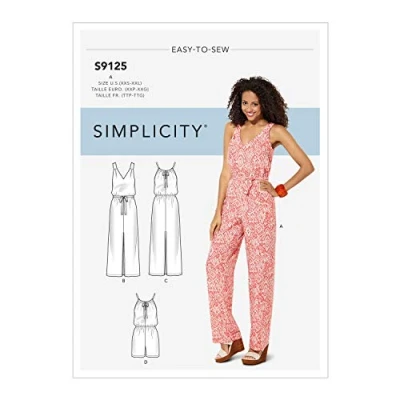 Image of SIMPLICITY Sewing Pattern S9125 Misses&#039; Dresses &amp; Jumpsuits, Various, A (XXS XS S M L XL XXL)
