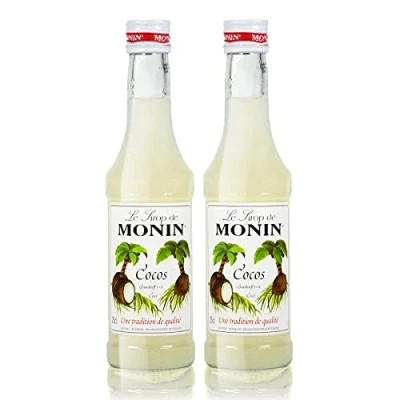 Image of 2 x Monin of Coconut Syrup, 250 ml Bottle