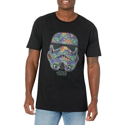 Image of STAR WARS Men&#039;s Humid Helmet Graphic T Shirt, Black, XL