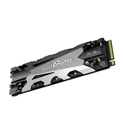 Image of addlink A95 4TB M.2 SSD Storage Expansion with Heatsink Compatible for PS5, up to 7200 MB/s, Internal Gaming 2280 PCIe NVMe Gen4X4 3D TLC Dram NAND (aUK4TBA95M2P) Made in Taiwan