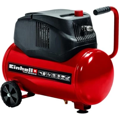Image of Einhell TC AC 200/24/8 OF Air Compressor 24L, 1200W, 240V, 8 Bar, 116 PSI, Oil Free Service Motor, Pressure Reducer, Safety Valve For Workshops With 3 Year Warranty