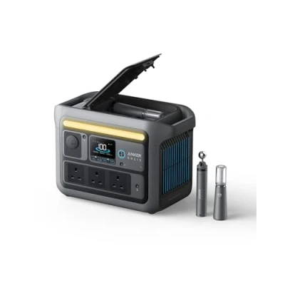 Image of Anker SOLIX C800 Plus Portable Power Station, 1200W (Peak 1600W) Solar Generator with Camping Lights, 768Wh LiFePO4 Battery for Outdoor Camping, RVs, Road Trip, Outages (Optional Panel)