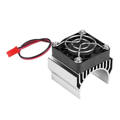 Image of 1/10 RC Aluminum Alloy Heat Sink With Cooling Fan for 540/550 / 3650 Motor Car (Silver)