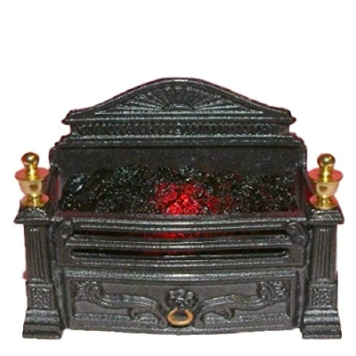 Image of Dolls House Victorian Glowing Coal Fire Grate Miniature Fireplace Accessory 12V