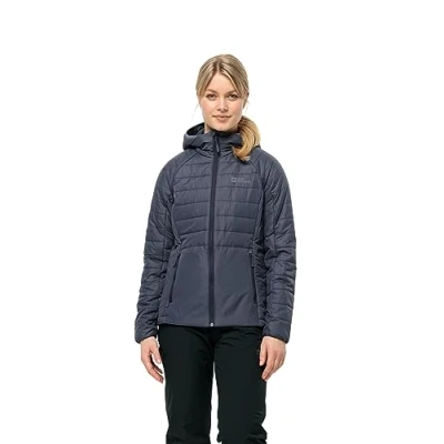 Image of Jack Wolfskin Women&#039;s Lapawa Ins Hoody W Jacket, Graphite, XL