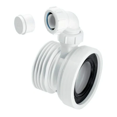 Image of McAlpine Straight Rigid Wc Connector With Vent Boss Con1V