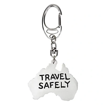 Image of Metal Planet Ltd Travel Safely (Australia) shape keyring