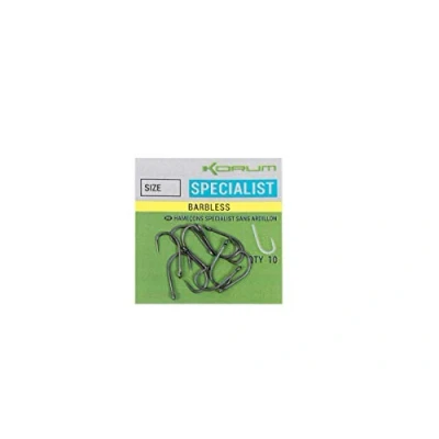 Image of Korum Xpert Barbless Hooks Power Specimen or Specialist: Specialist Size 14