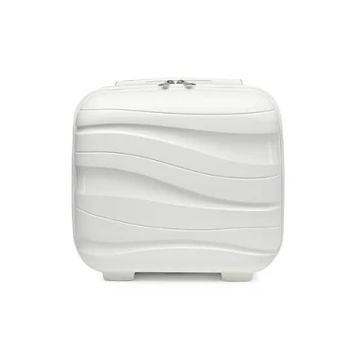 Image of Kono Lightweight Polypropylene Carrying Case Hard Shell Cosmetic Travel Bag Mini 14&quot; Luggage Organizer (White)